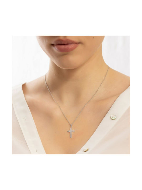 Eforo Women's White Gold Cross 14K