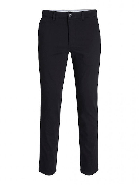 Projekt Produkt Men's Trousers Chino Elastic in Slim Fit Black