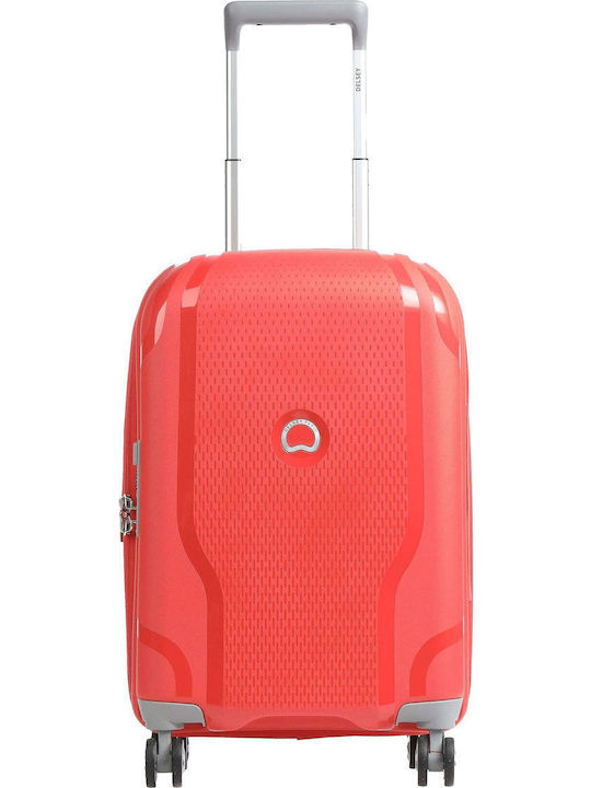 Delsey Clavel Cabin Hard Orange Suitcase with 4 Wheels Height 55cm
