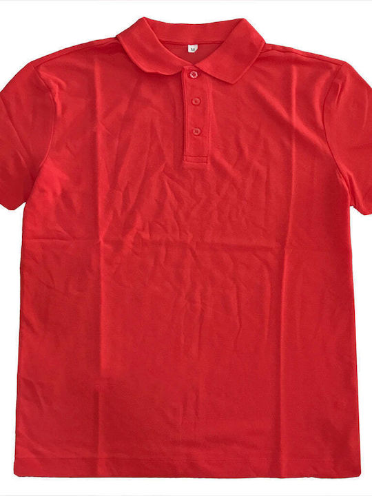 Ustyle Men's Short Sleeve Blouse Polo Coral