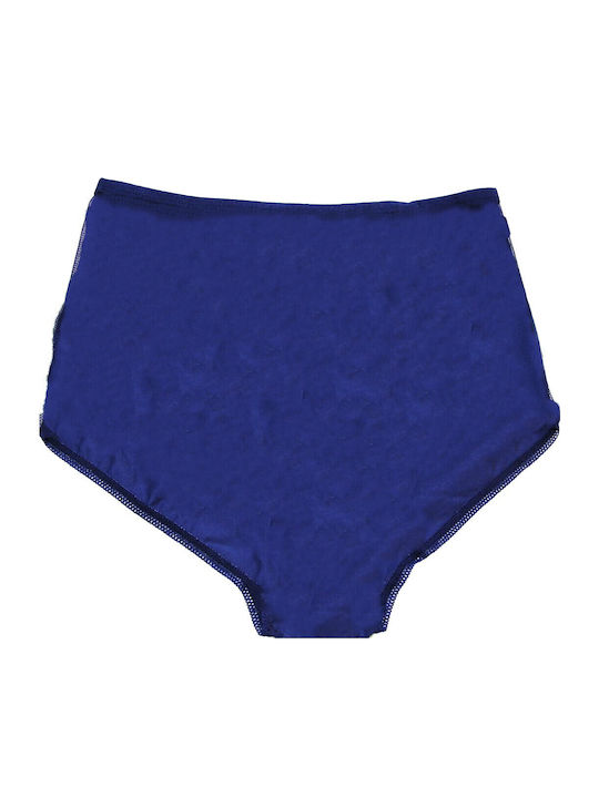 Damen Slip mit Spitze Blau