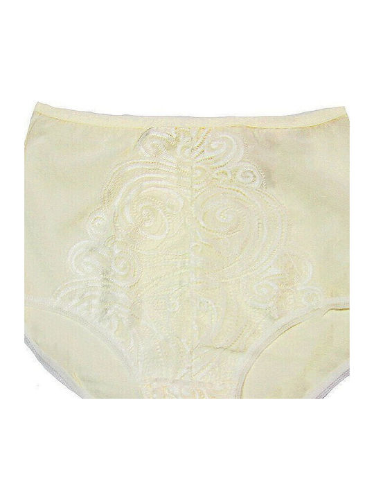 High-waisted Women's Slip with Lace Ecru