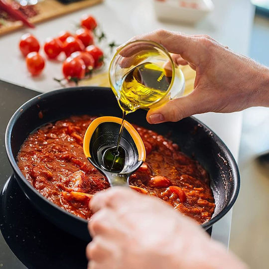 Fiskars Плитка Лъжица Ragu Пластмасова Черна с Оранжев Край от Силикон 29см