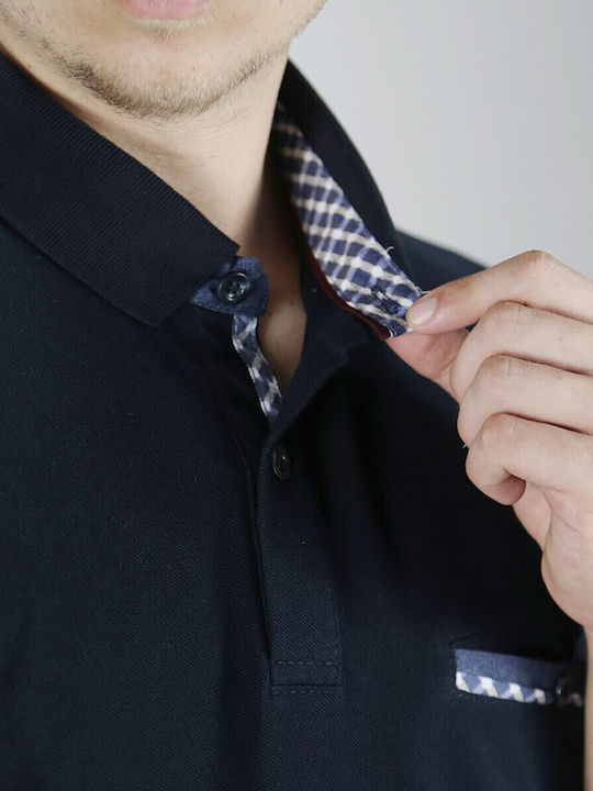 Polo Kurzarmbluse Marineblau