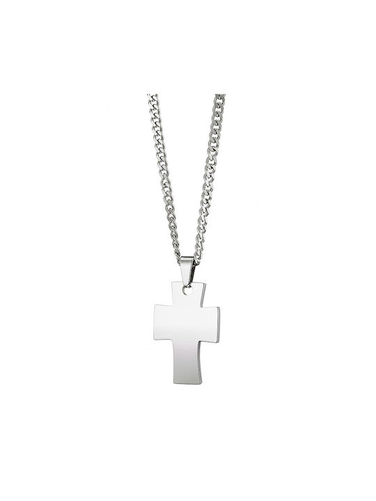 Amor Amor Cross from Steel with Chain