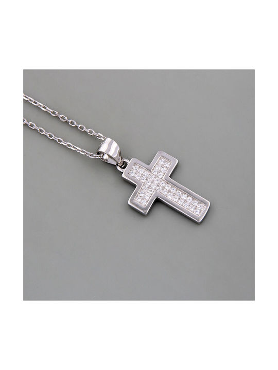 Ios Damen Kreuz aus Silber mit Kette