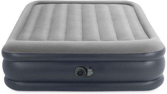 Intex Inflatable Double Camping Air Mattress with Integrated Electric Pump Deluxe 203x152x25cm Black