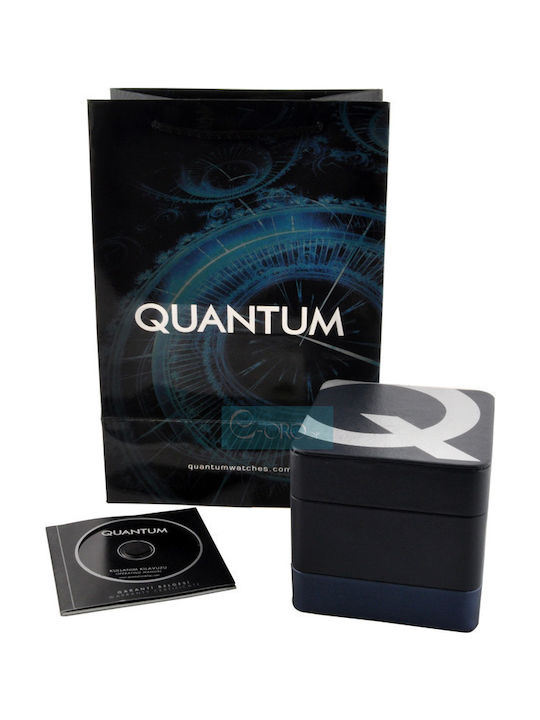 Quantum Uhr Chronograph Batterie mit Metallarmband