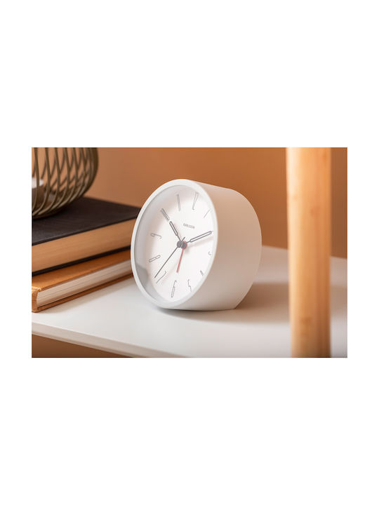 Karlsson Tabletop Clock with Alarm KA5915WH