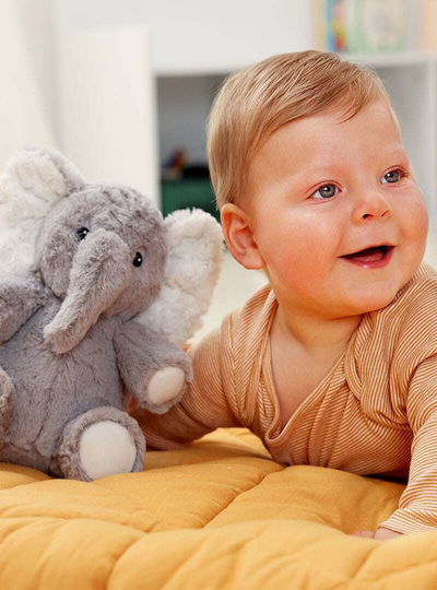 Cloud b Plush Elephant with Sound for Newborns 21.5 cm