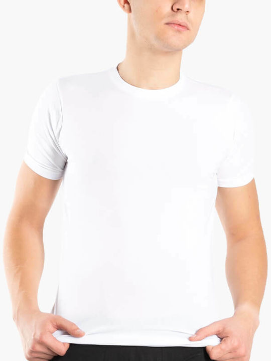 A.A UNDERWEAR Men's Short Sleeve Undershirt White