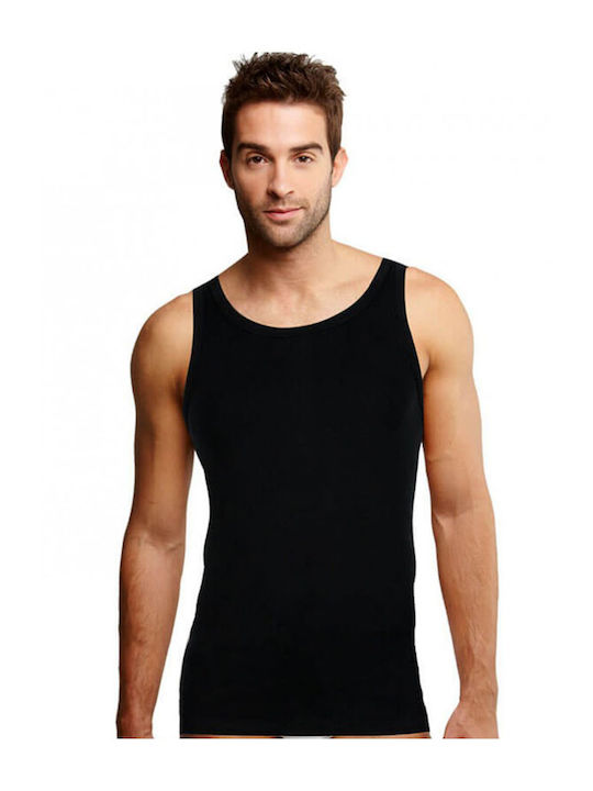 A.A UNDERWEAR Men's Sleeveless Undershirts Black 2Pack