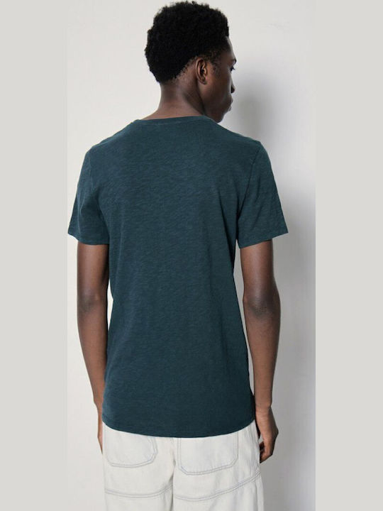 American Vintage T-shirt Petrol Blue