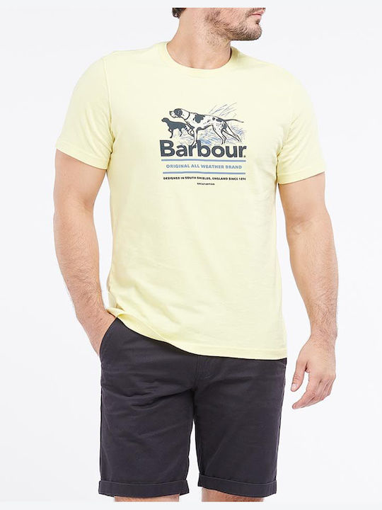 Barbour Wilfred Ανδρικό T-shirt Κοντομάνικο Κίτρινο