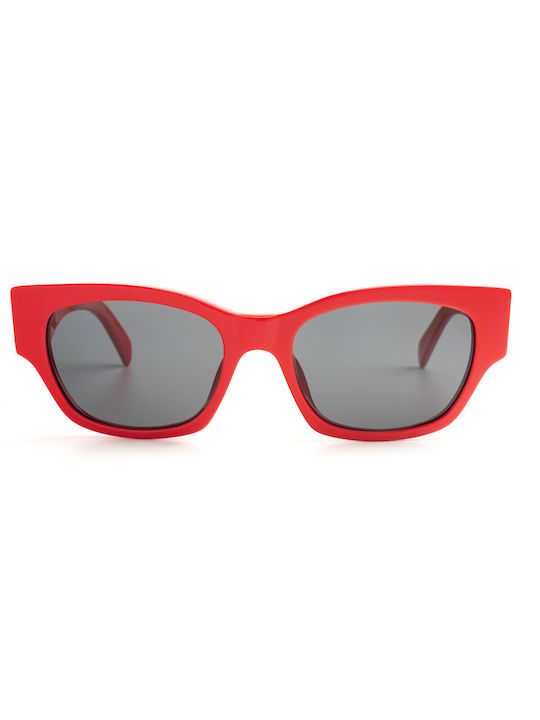 Celine Damen Sonnenbrille mit Rot Kunststoff Gestell und Gray Linse CL40197U-66A