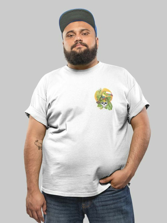 TKT T-shirt Bărbătesc cu Mânecă Scurtă Alb