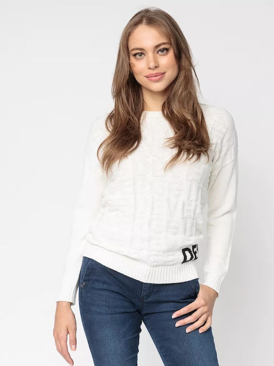 Devergo Women's Long Sleeve Sweater White