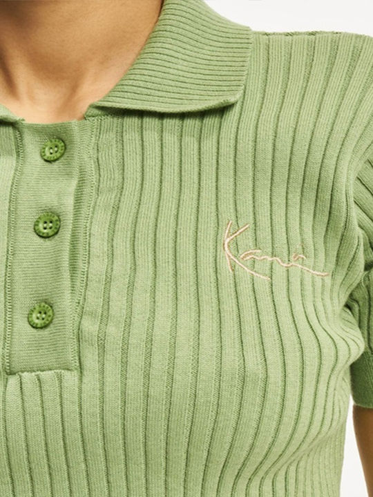 Women's Polo Blouse Short Sleeve Green