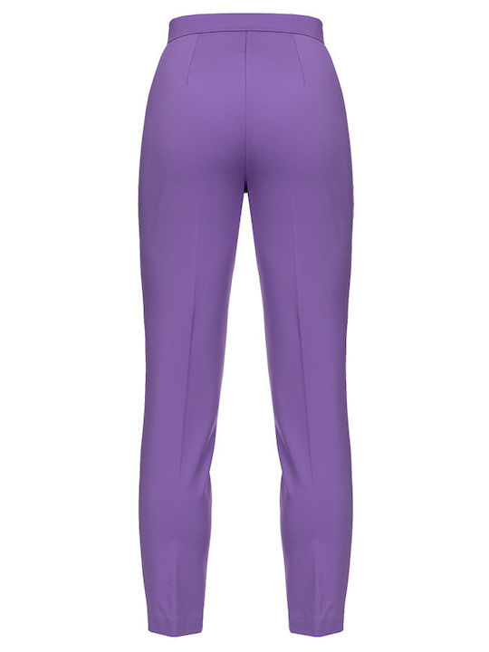 Pinko Women's Fabric Trousers in Slim Fit Purple