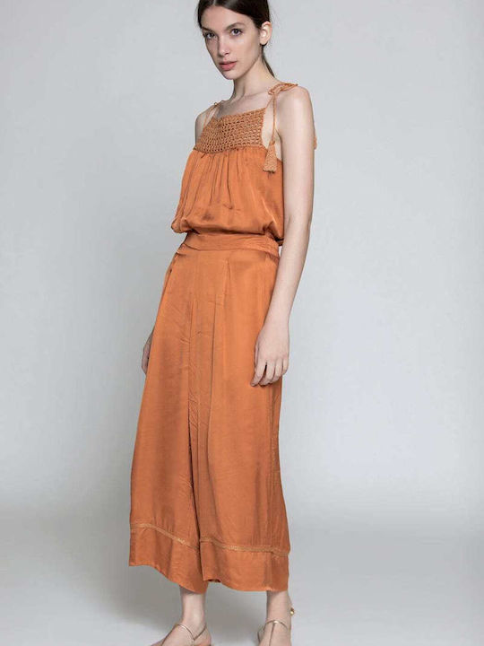 Pantaloni Dama Largi Maro High Rise