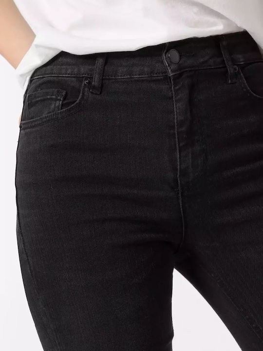Talie înaltă Blugi de damă Evazați cu croială bootcut Negru
