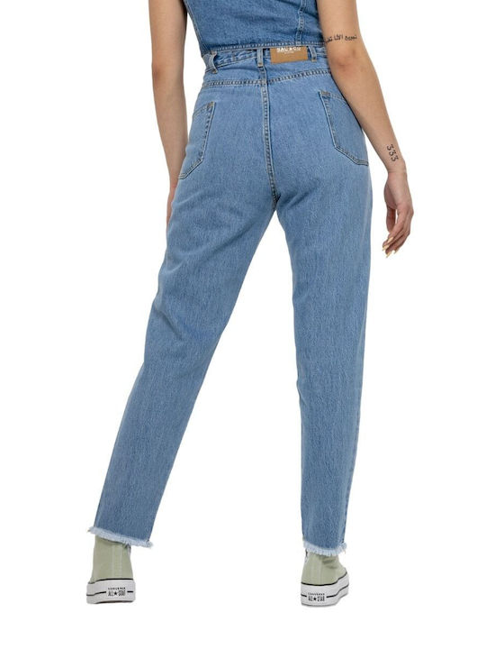 Sac & Co High Waist Women's Jean Trousers in Regular Fit