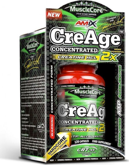 Amix Muscle Core CreAge Creatine HCL Υδροχλωρική Κρεατίνη 120 κάψουλες