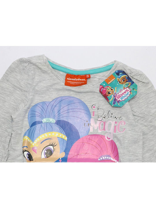 Nickelodeon Kids Dress Long Sleeve Gray