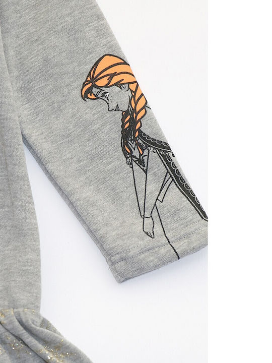 Frozen Kinderkleid Mädchenkleider Langärmelig Gray
