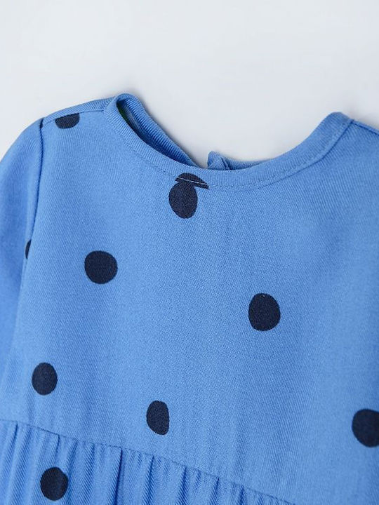 Cool Club Kids Dress Set with Tights Polka Dot Long Sleeve Light Blue