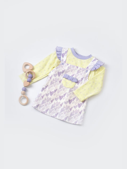 Biorganic Kids Dress Set with Blouse Long Sleeve Yellow