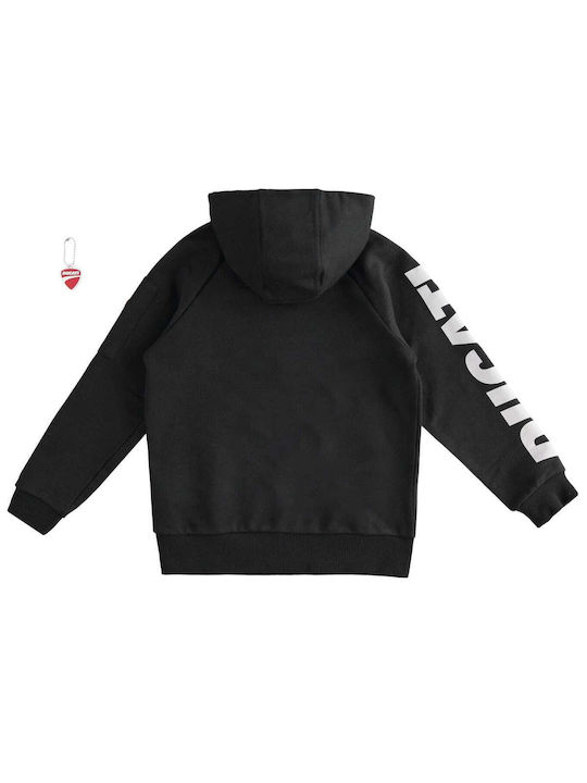 Ducati Boys Hooded Sweatshirt with Zipper Black