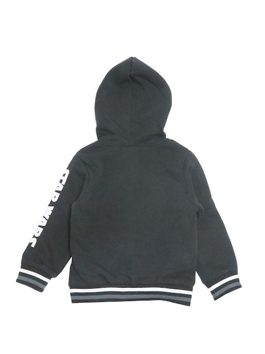 Disney Boys Hooded Sweatshirt with Zipper Black