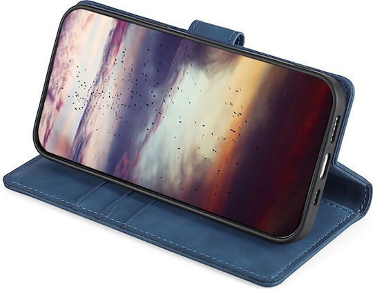 Skin Feel Crocodile Texture Buchen Sie Synthetisches Leder Blau (Vivo X60 Pro 5G)