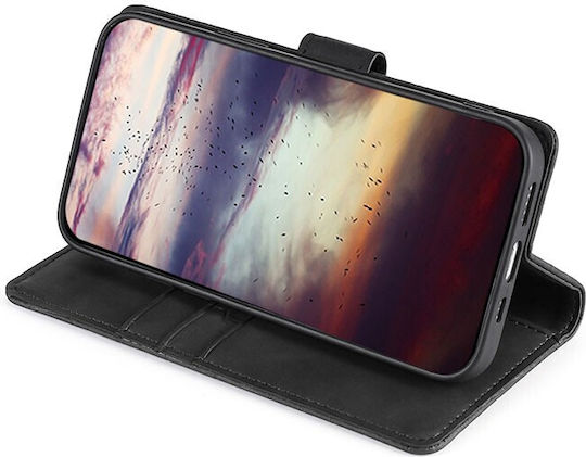 Skin Feel Crocodile Texture Buchen Sie Synthetisches Leder Schwarz (Vivo X60 Pro 5G)