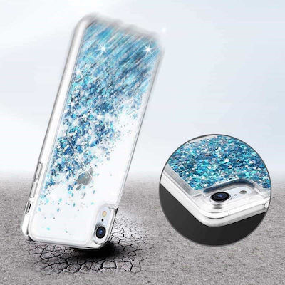 Liquid Crystal Glitter Umschlag Rückseite Kunststoff Blau (Mi 11 Lite / 11 Lite 5G / 11 Lite 5G NE)