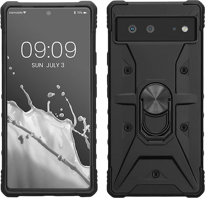 KWmobile Shockproof Hybrid Back Cover Πλαστικό / Σιλικόνης Μαύρο ( Google Pixel 6 / Google Pixel )