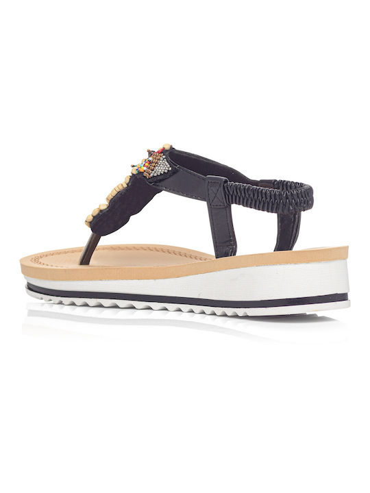 Women's Flat Sandals in Black Color