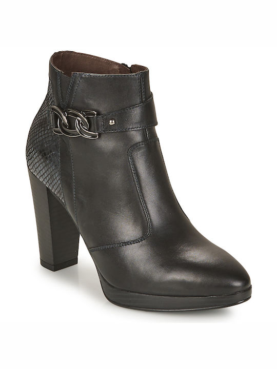 Nerogiardini Leather Women's Ankle Boots Black