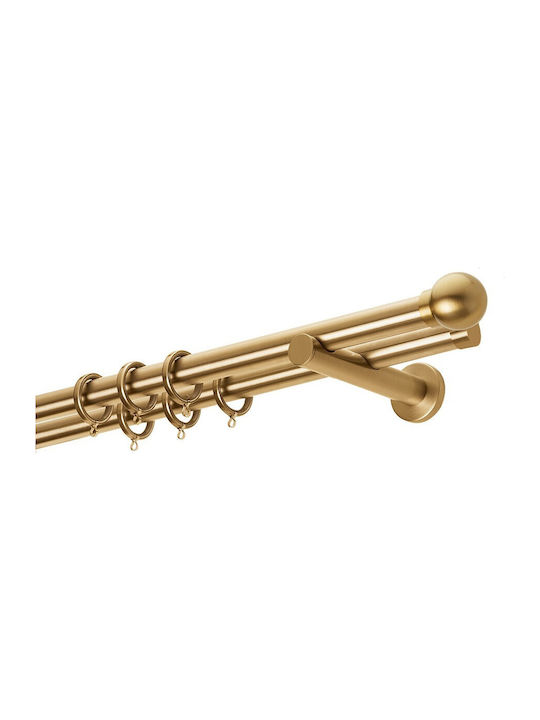 Zogometal Μεταλλικό Κουρτινόξυλο Easy Line Μονό Φ25mm 240εκ. Όρο Ματ