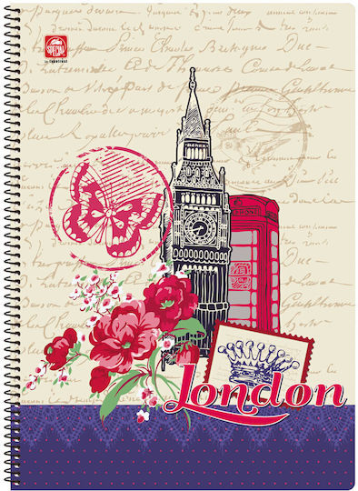 Special Spiral School Notebook Ruled B5 3 Subjects (Various Designs)