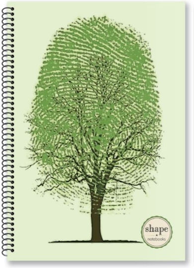 Shape Notebooks Σπιράλ Τετράδιο Ριγέ Α4 60 Φύλλων 2 Θεμάτων Πολύχρωμο