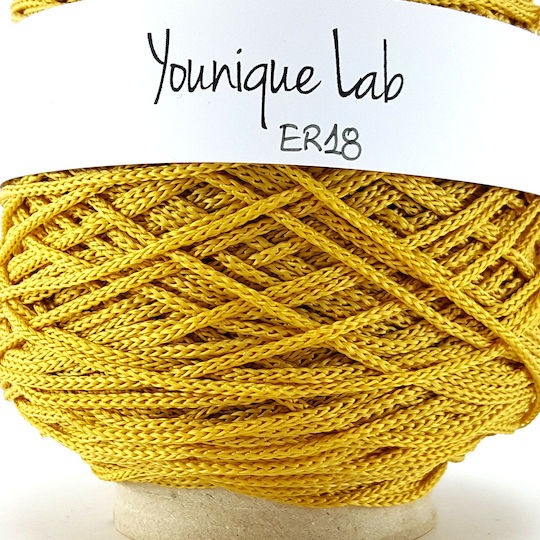 Younique Lab Strickgarn für Taschen Polypropylen Gold 300gr