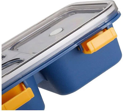 Aria Trade Kids Lunch Plastic Box 1.2lt Blue L24.7xW18xH6.5cm