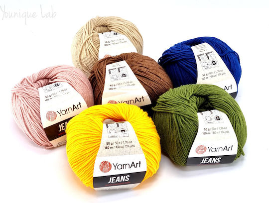 YarnArt Yarn Art Synthetisches Gelbes Strickgarn 50m