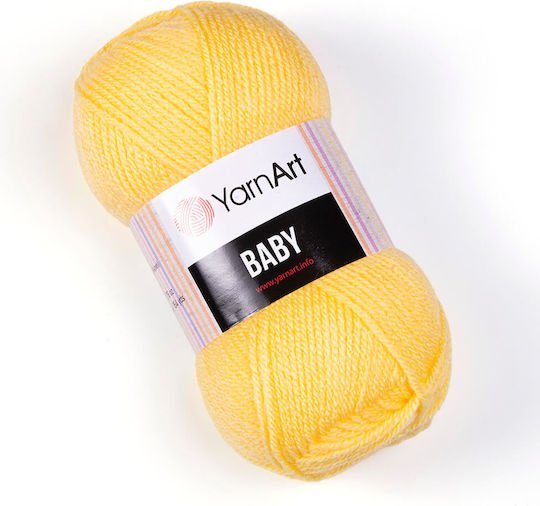 YarnArt Бебешки Акрилен Жълт 150м 50гр