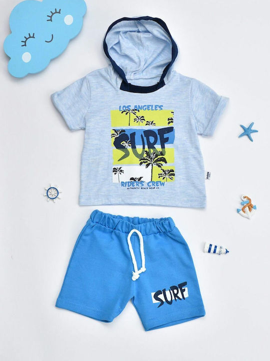 Potre Kids Set with Shorts Summer 2pcs Blue