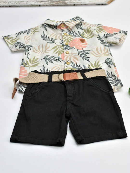 Kinder-Set mit Shorts Sommer 2Stück Ecru