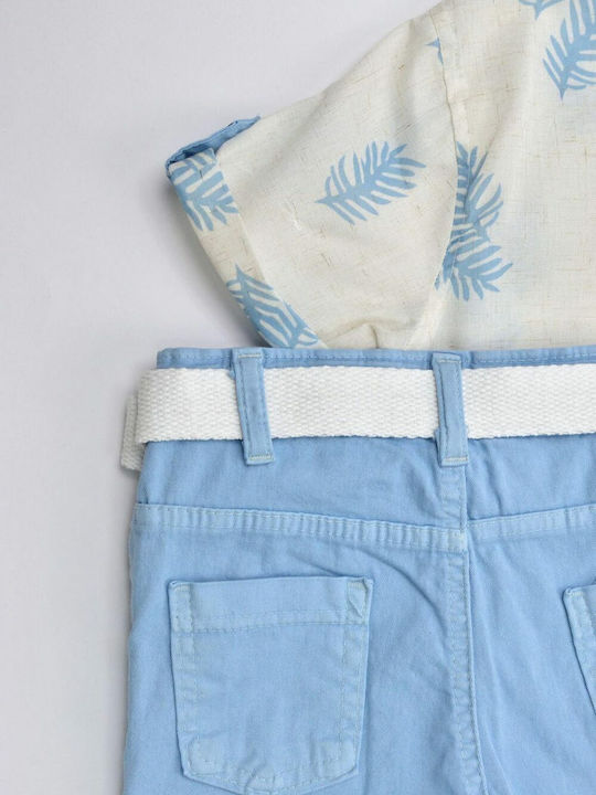 Kinder-Set mit Hose Sommer 2Stück Hellblau