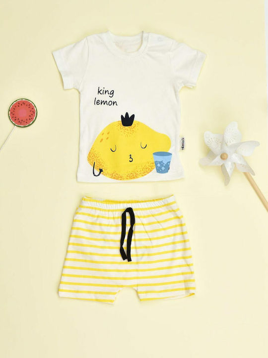 Potre Kids Set with Shorts Summer 2pcs Yellow